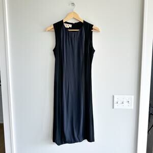 MARNI Colorblock Sleeveless Crew Neck Mini Shift Dress Black 38